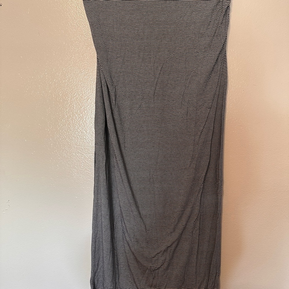 Striped Black and White Maxi Skirt